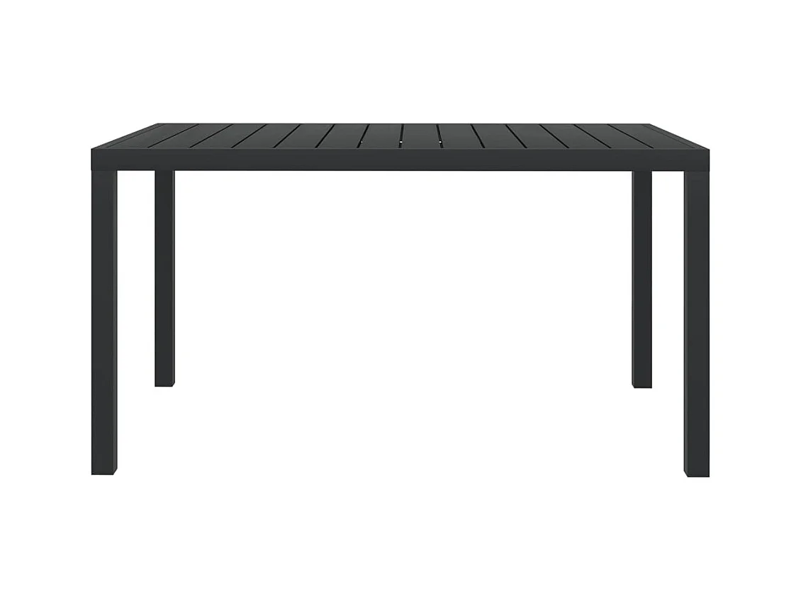 Zwarte tuintafel 150 x 90 x 74 cm Aluminium en WPC
