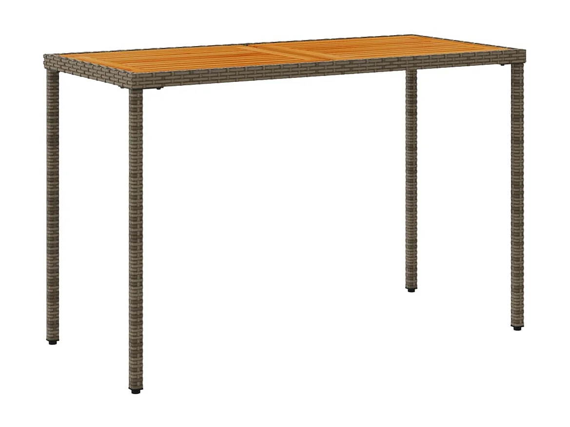 Tuintafel met grijs acaciahouten blad 115x54x74 cm