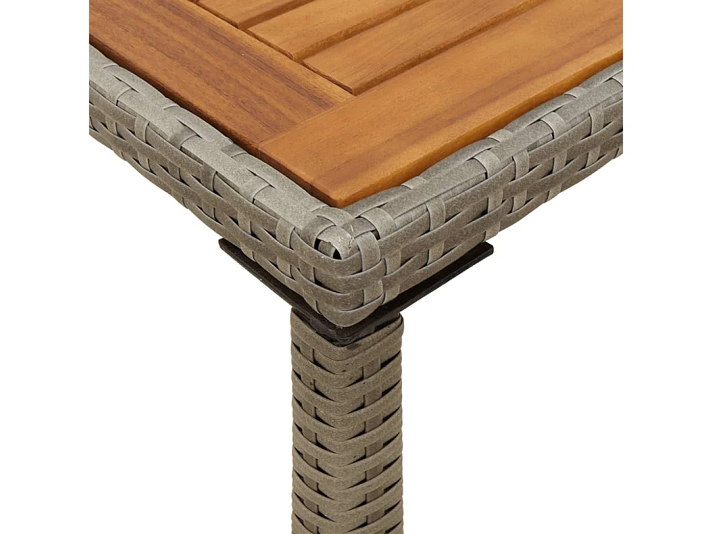 Tuintafel met grijs acaciahouten blad 115x54x74 cm