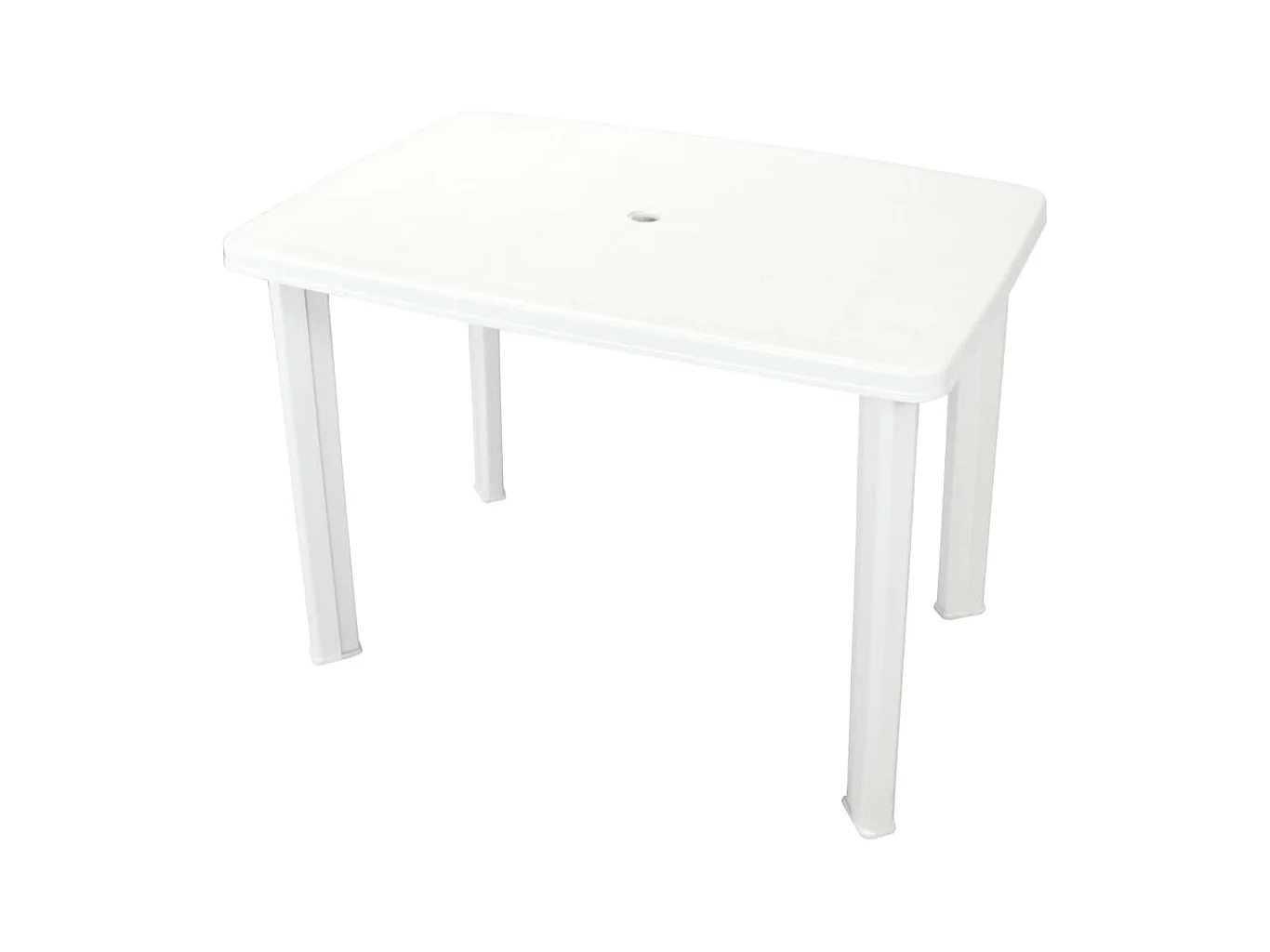 Witte tuintafel 101 x 68 x 72 cm Kunststof