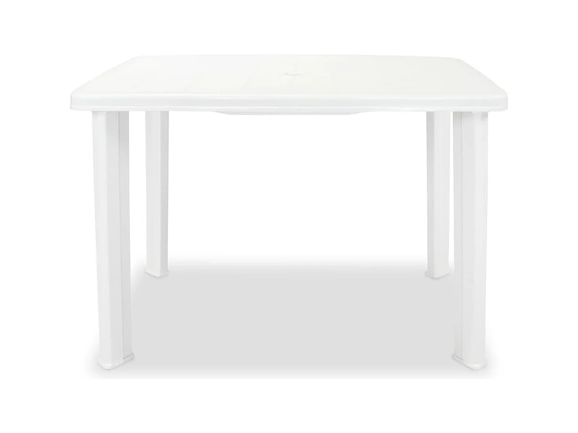 Witte tuintafel 101 x 68 x 72 cm Kunststof