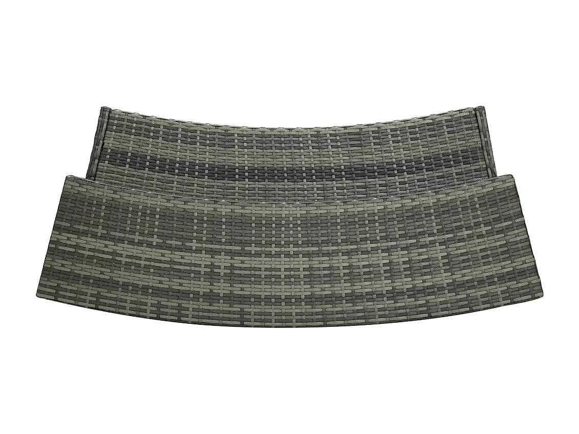 Mesa de bar de jardín Gris 120x55x110 cm Mimbre de resina