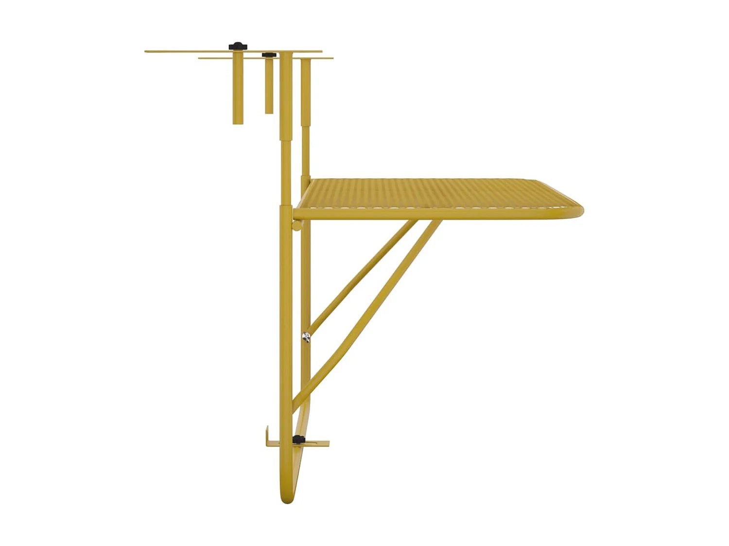 Mesa de balcón dorada 60x40 cm Acero