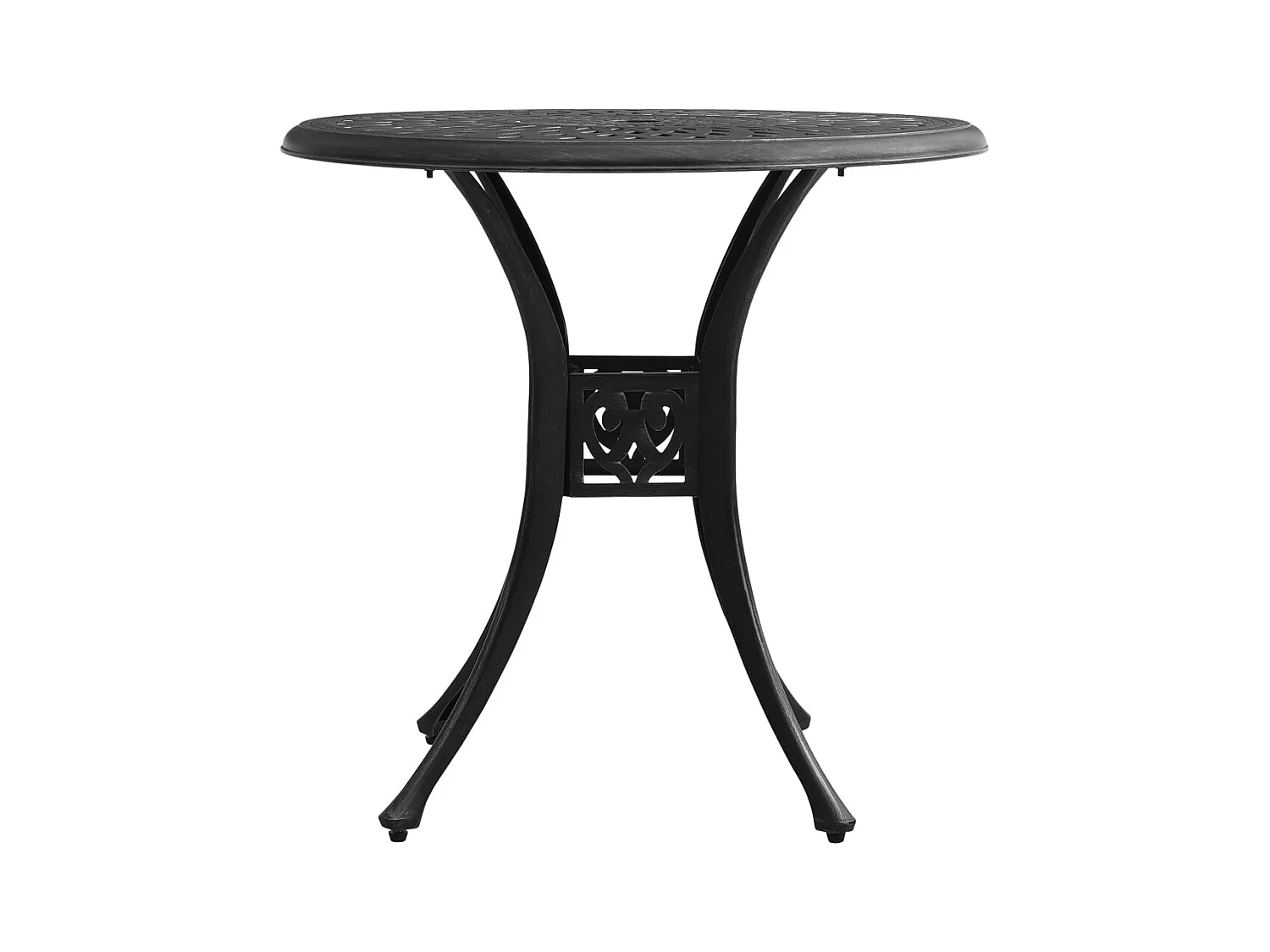 Zwarte tuintafel 78x78x72 cm Gegoten aluminium