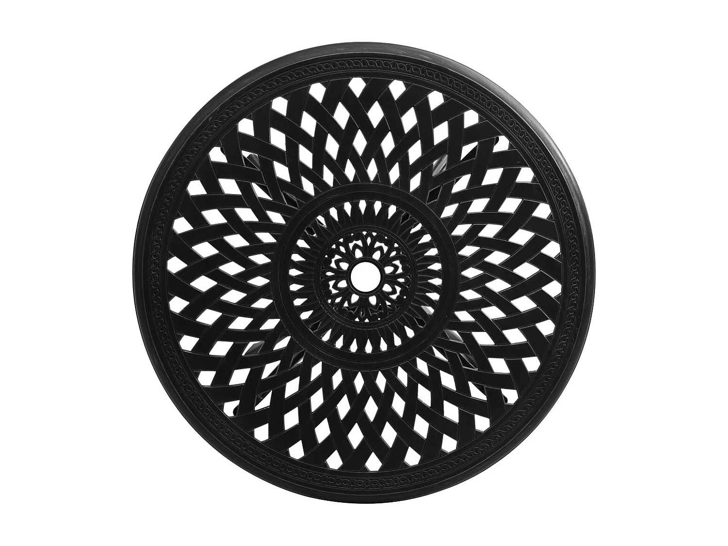 Tavolo da giardino nero 78x78x72 cm Alluminio pressofuso