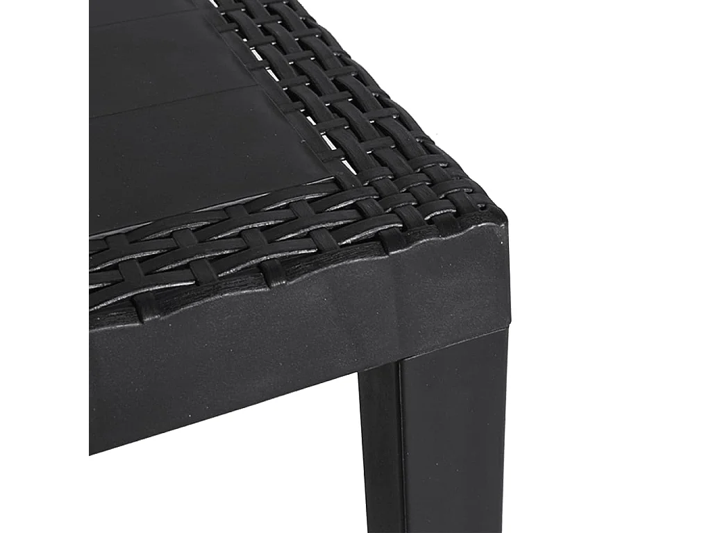 Table de jardin anthracite 59x47x40 cm PP