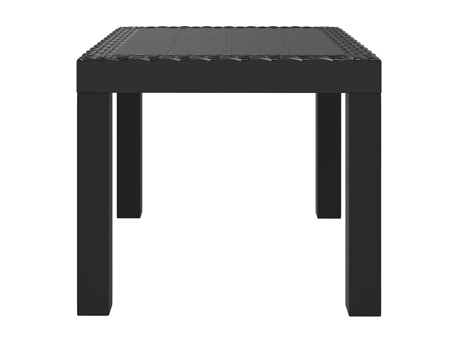 Table de jardin anthracite 59x47x40 cm PP
