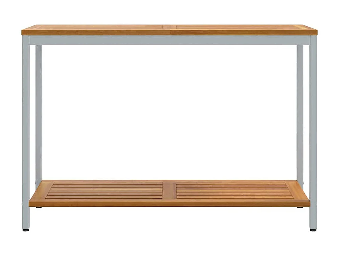 Table de jardin avec stockage Naturel et gris 110 x 35 x 75 cm