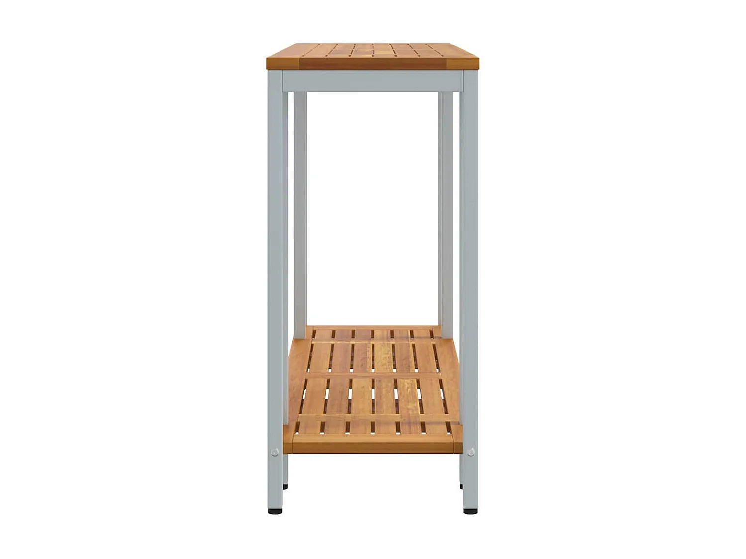Table de jardin avec stockage Naturel et gris 110 x 35 x 75 cm