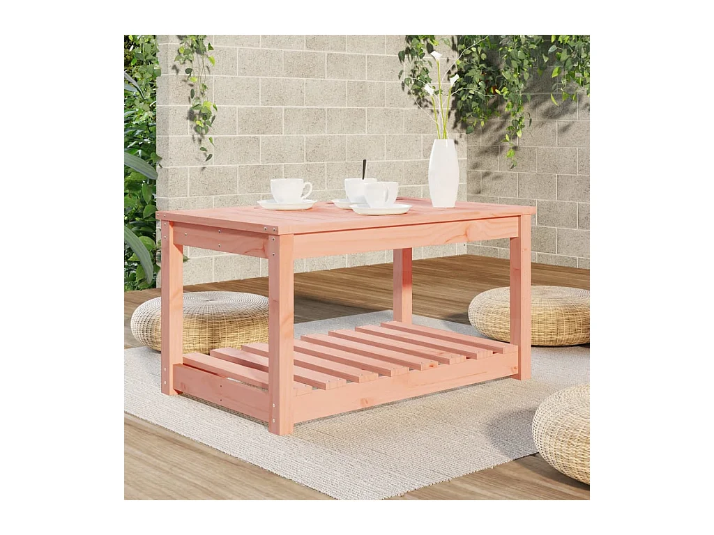 Mesa de jardín 82,5x50,5x45 cm madera maciza de abeto Douglas