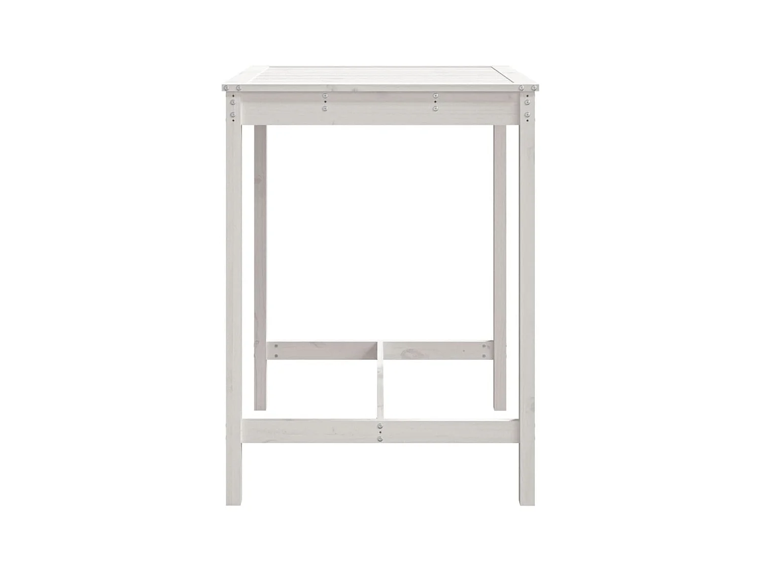 Witte tuintafel 82,5x82,5x110 cm massief grenenhout