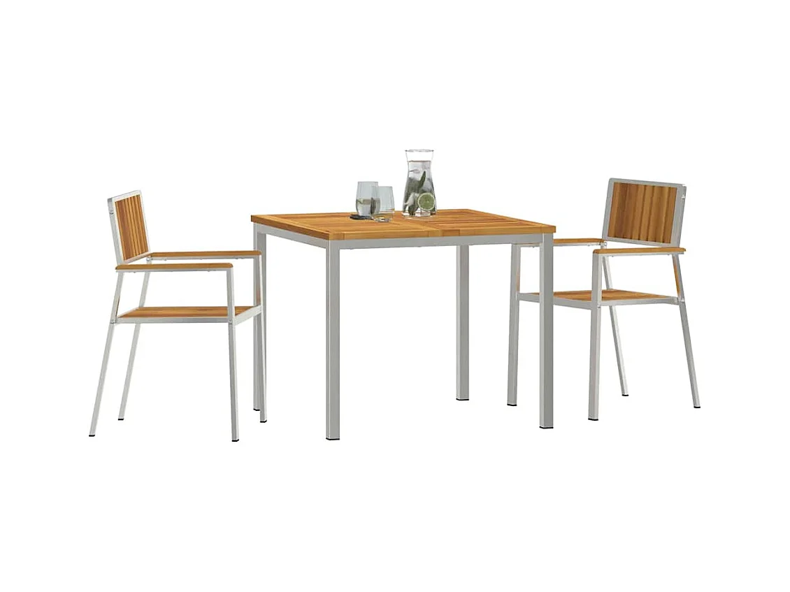 Juego de comedor de jardín de 3 piezas