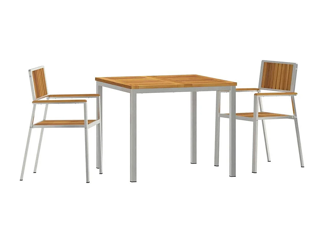 Juego de comedor de jardín de 3 piezas