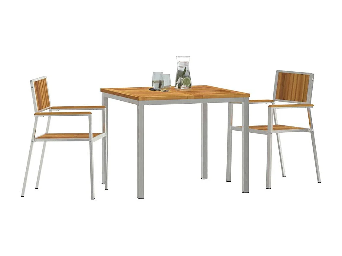 Juego de comedor de jardín de 3 piezas