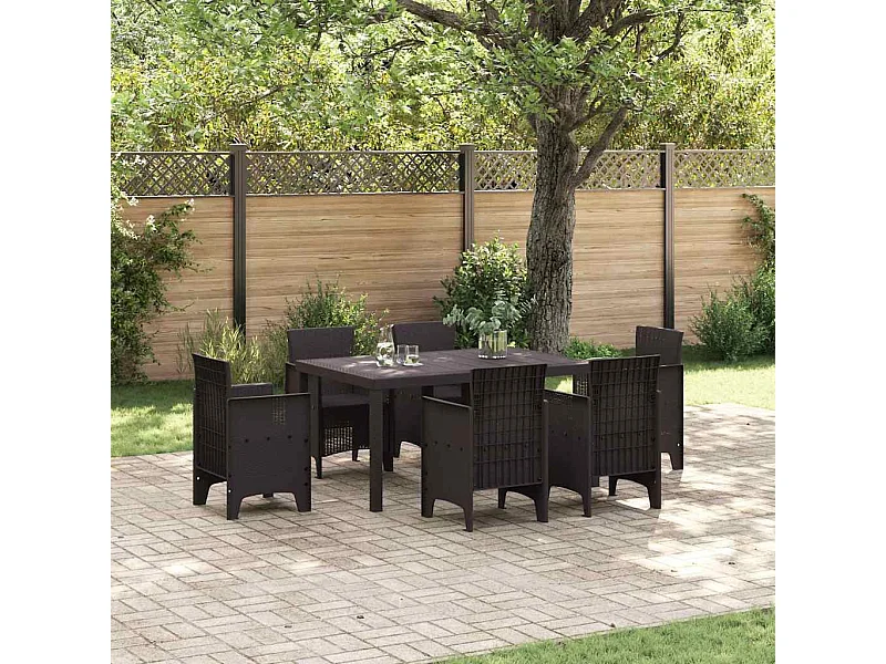 Table de Jardin Marron 150 x 100 x 73 cm polyrotin