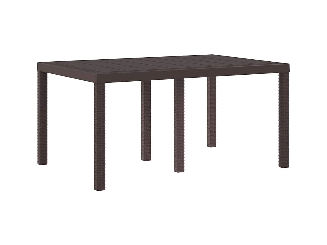 Table de Jardin Marron 150 x 100 x 73 cm polyrotin