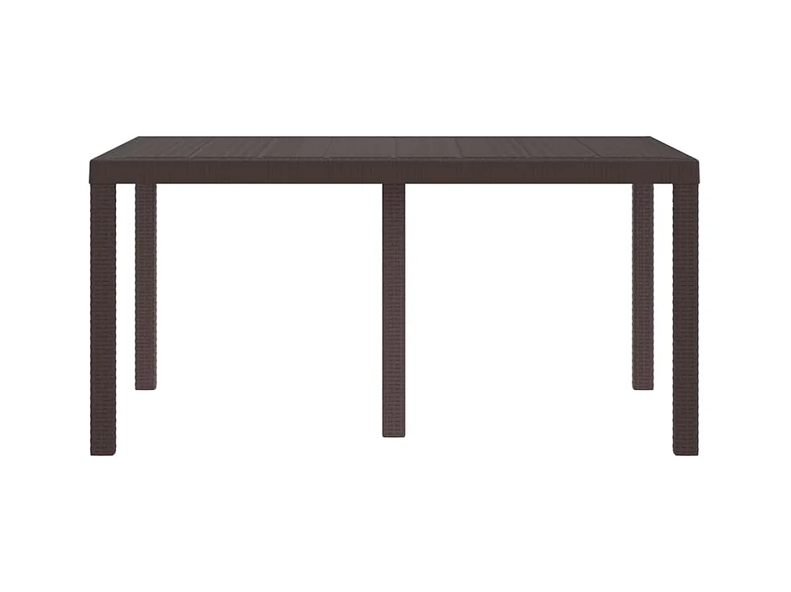 Table de Jardin Marron 150 x 100 x 73 cm polyrotin