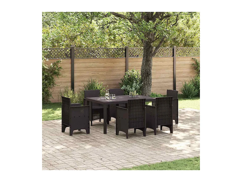 Table de Jardin Marron 150 x 100 x 73 cm polyrotin