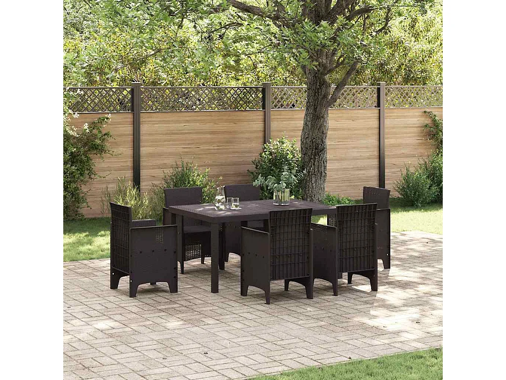 Table de Jardin Marron 150 x 100 x 73 cm polyrotin