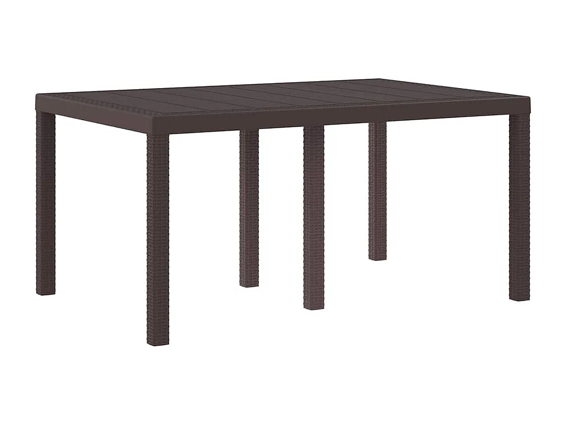 Table de Jardin Marron 150 x 100 x 73 cm polyrotin