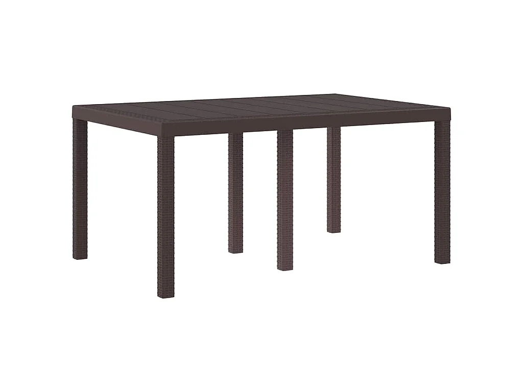 Table de Jardin Marron 150 x 100 x 73 cm polyrotin