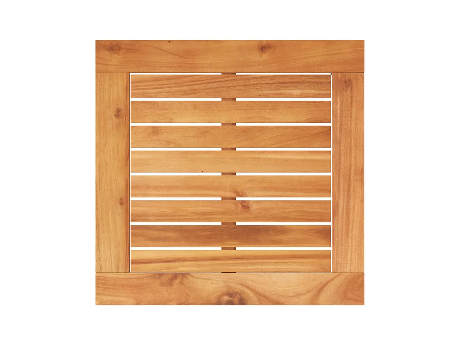 Zwarte tuintafel 38x38x42 cm gevlochten hars en acaciahout