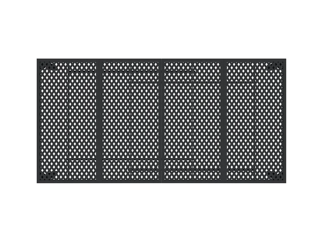 Antraciet tuintafel 200x100x72 cm staal