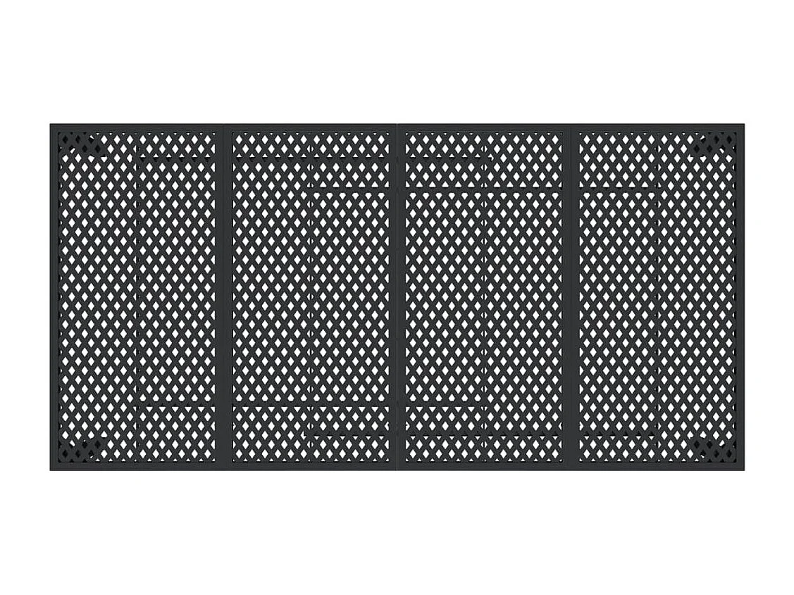 Mesa de jardín antracita 200x100x72 cm acero