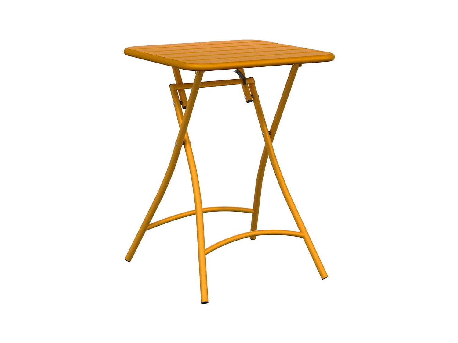 Tavolo da giardino senape 55 x 55 x 73 cm in acciaio verniciato a polvere