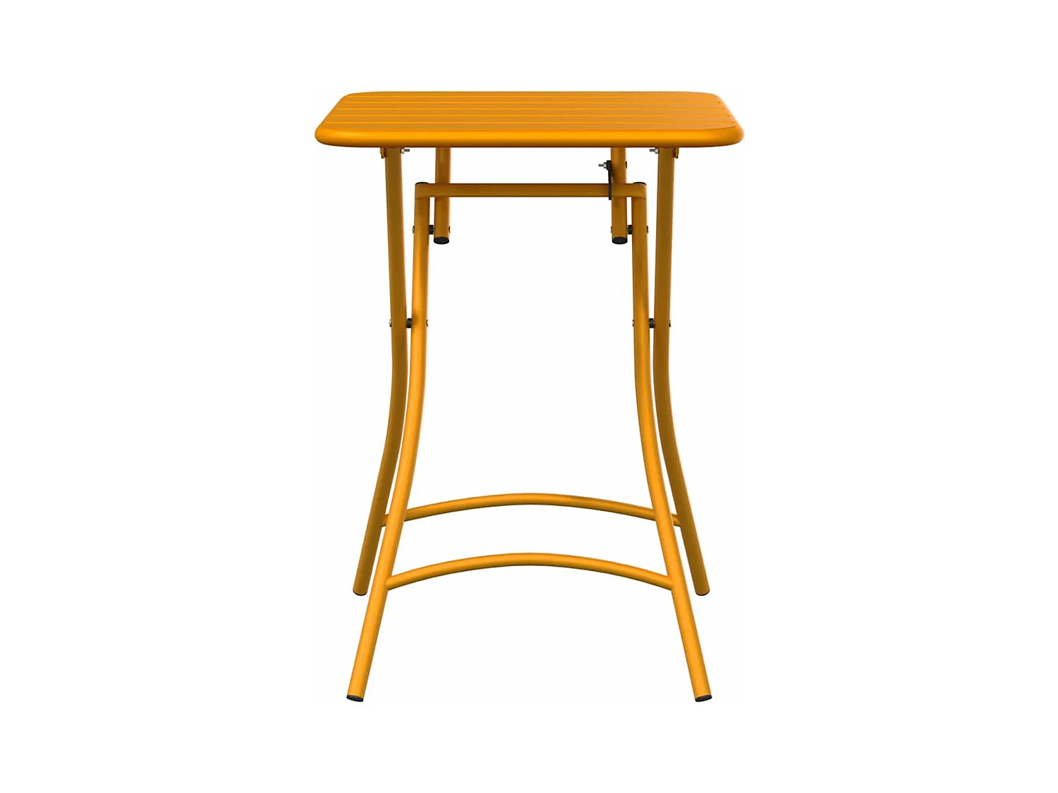 Tavolo da giardino senape 55 x 55 x 73 cm in acciaio verniciato a polvere