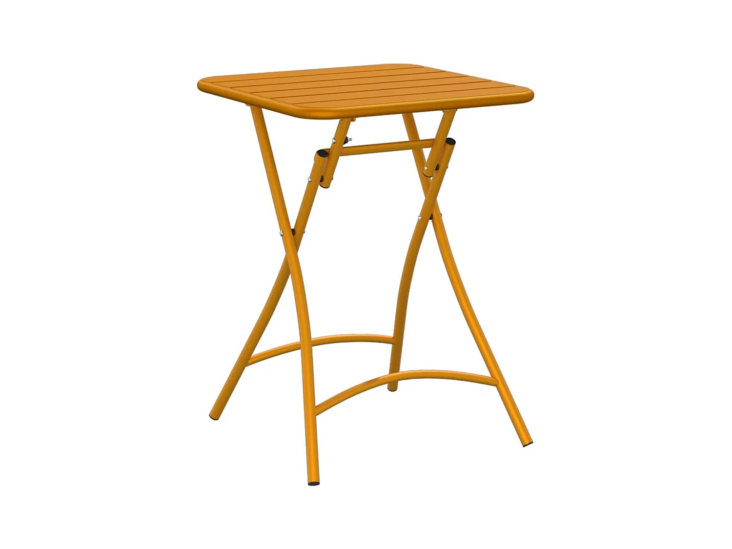 Tavolo da giardino senape 55 x 55 x 73 cm in acciaio verniciato a polvere