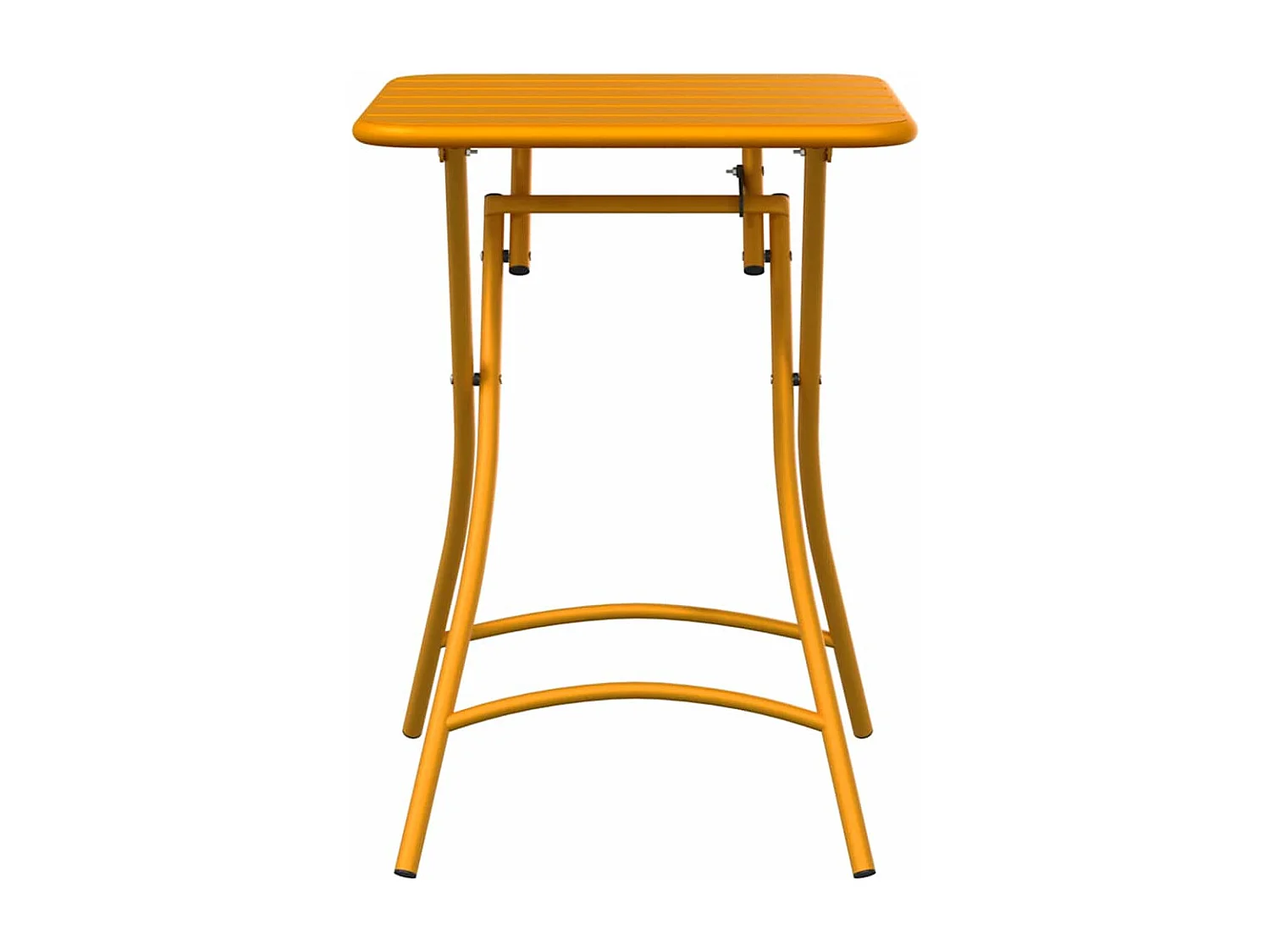 Mesa de jardín color mostaza 55 x 55 x 73 cm acero con recubrimiento en polvo