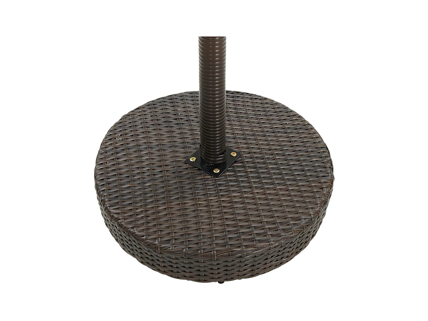 Bruine tuintafel 60,5x106 cm gevlochten hars