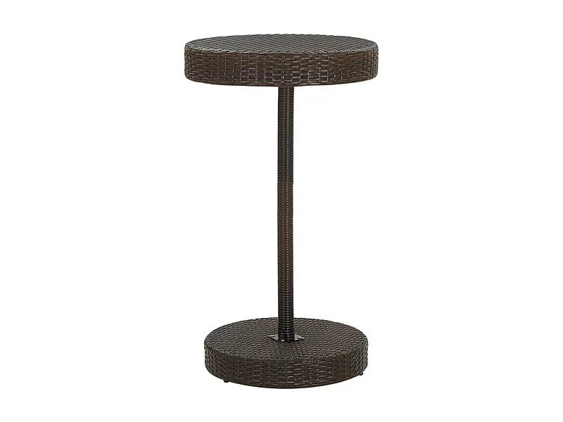 Mesa de jardín marrón 60,5x106 cm resina tejida