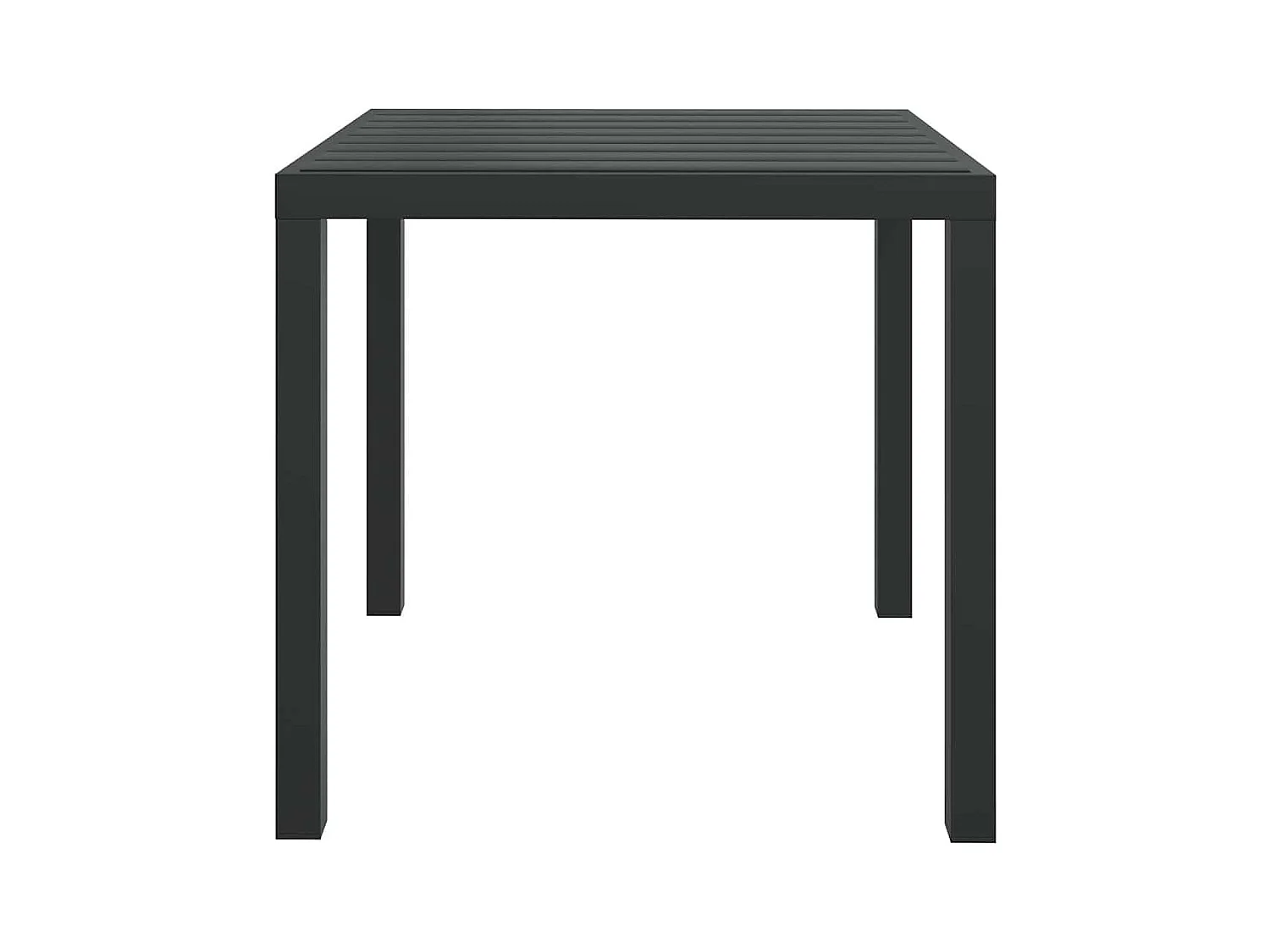 Zwarte tuintafel 80 x 80 x 74 cm Aluminium en WPC