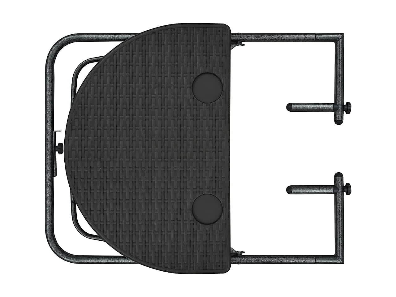 Balkontafel Bruin 60x64x83,5 cm Kunststof Rotan look