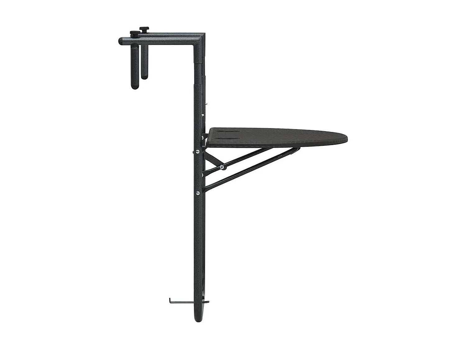 Mesa de balcón Marrón 60x64x83,5 cm Plástico Aspecto ratán