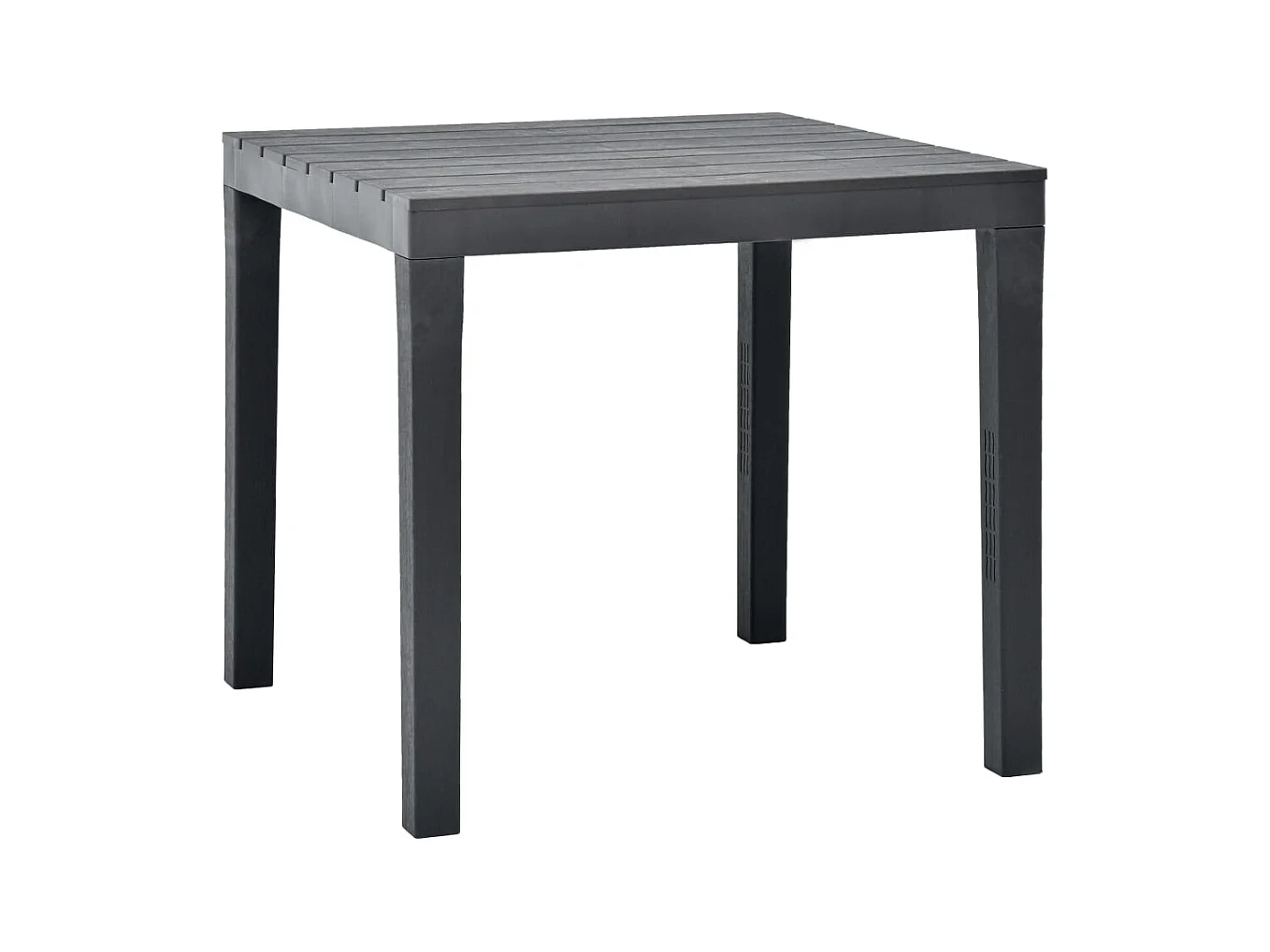 Antraciet tuintafel 78x78x72 cm Kunststof