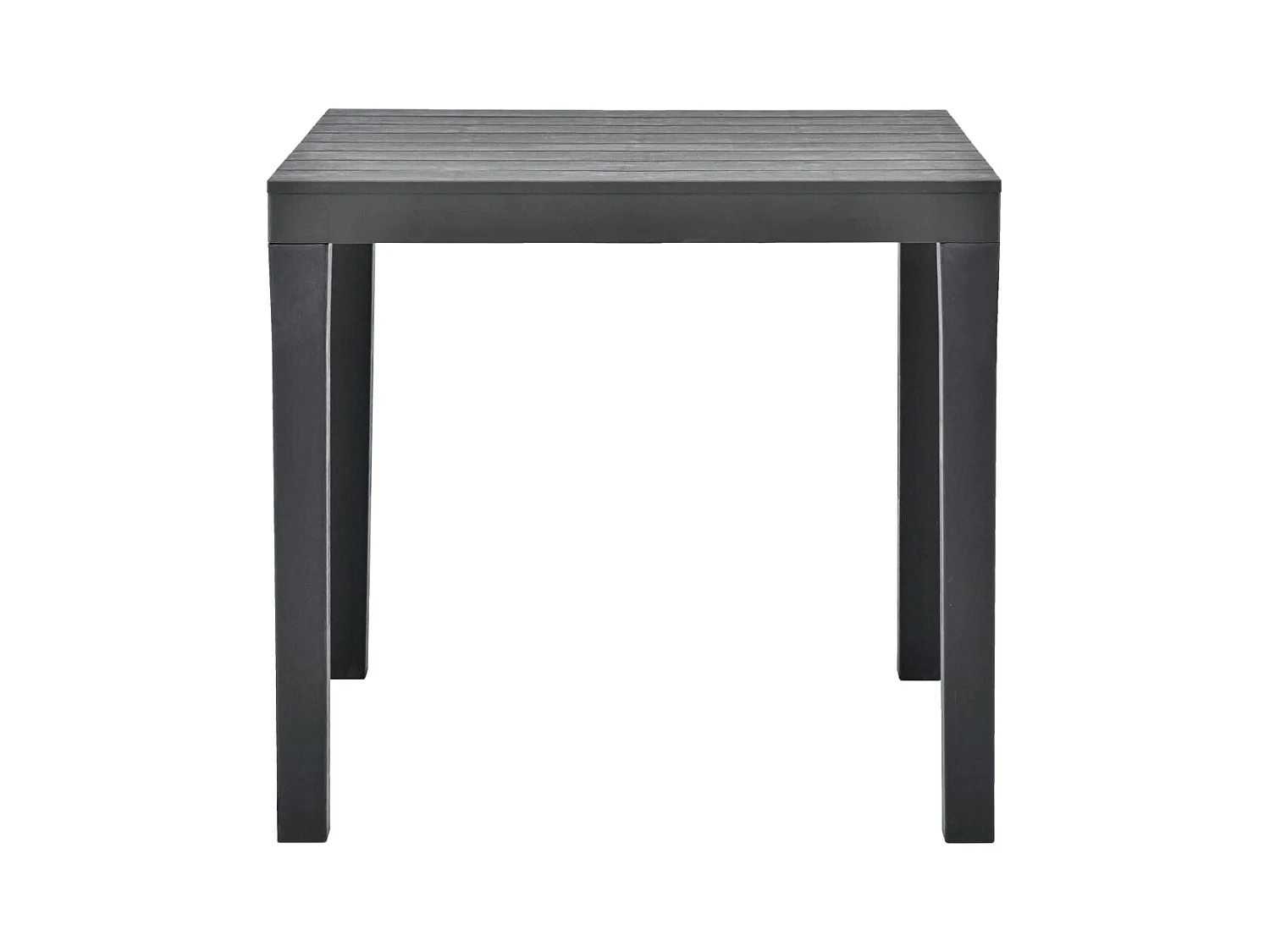 Antraciet tuintafel 78x78x72 cm Kunststof