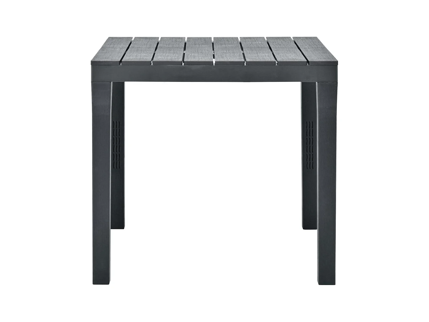 Antraciet tuintafel 78x78x72 cm Kunststof