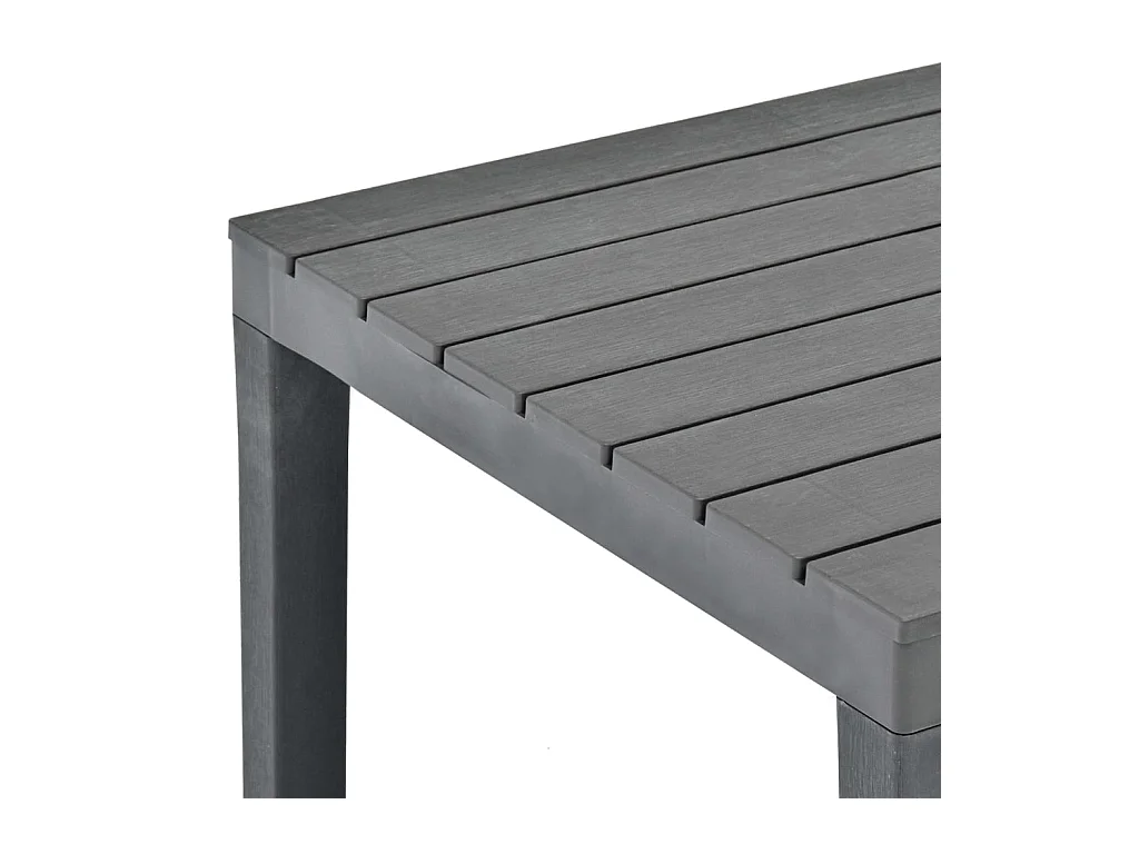 Antraciet tuintafel 78x78x72 cm Kunststof