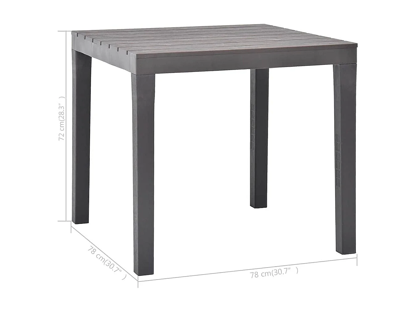 Tavolo da giardino Moka 78x78x72 cm Plastica