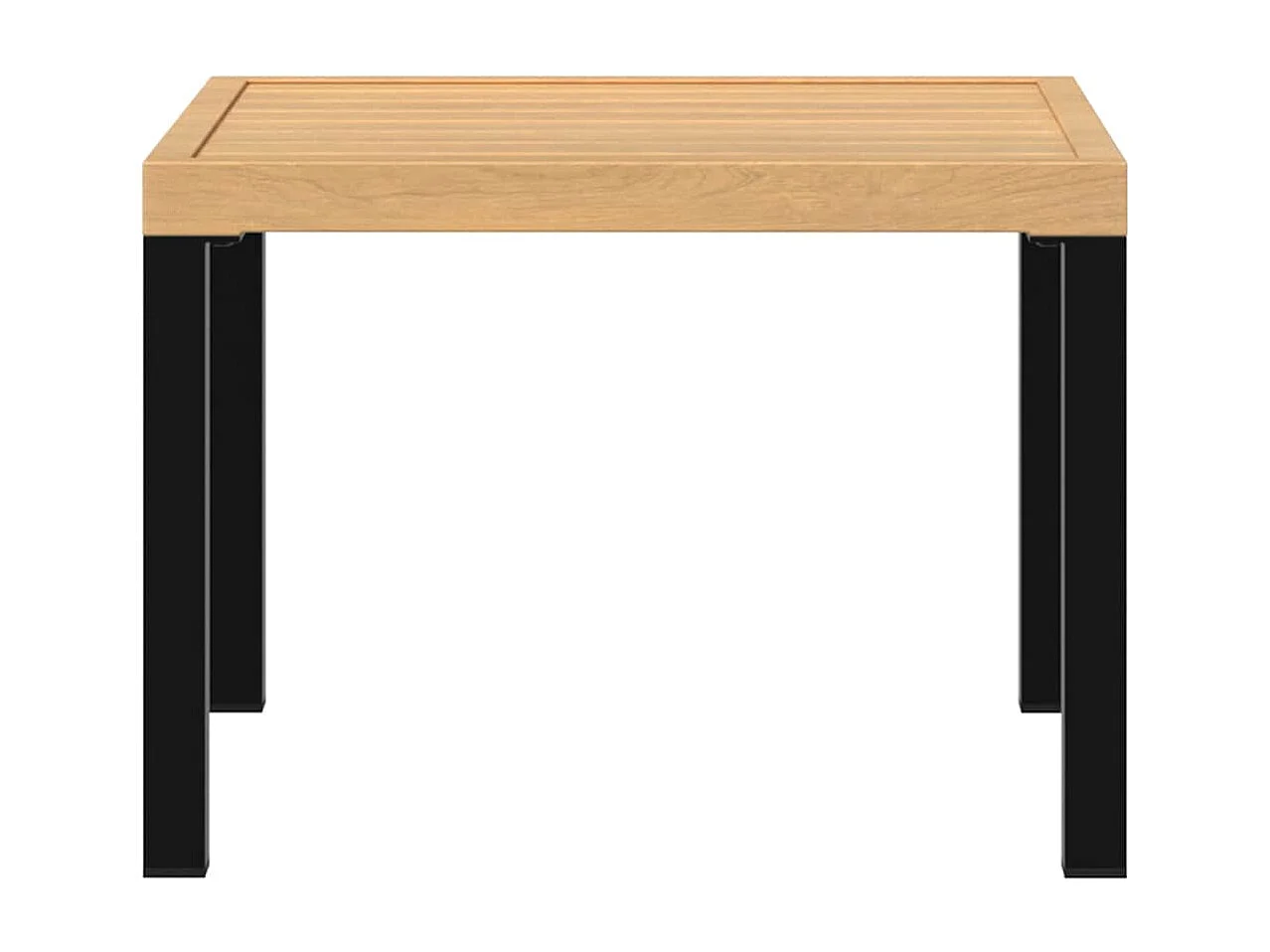 Zwarte tuinsalontafel 55x55x39,5 cm gepoedercoat staal