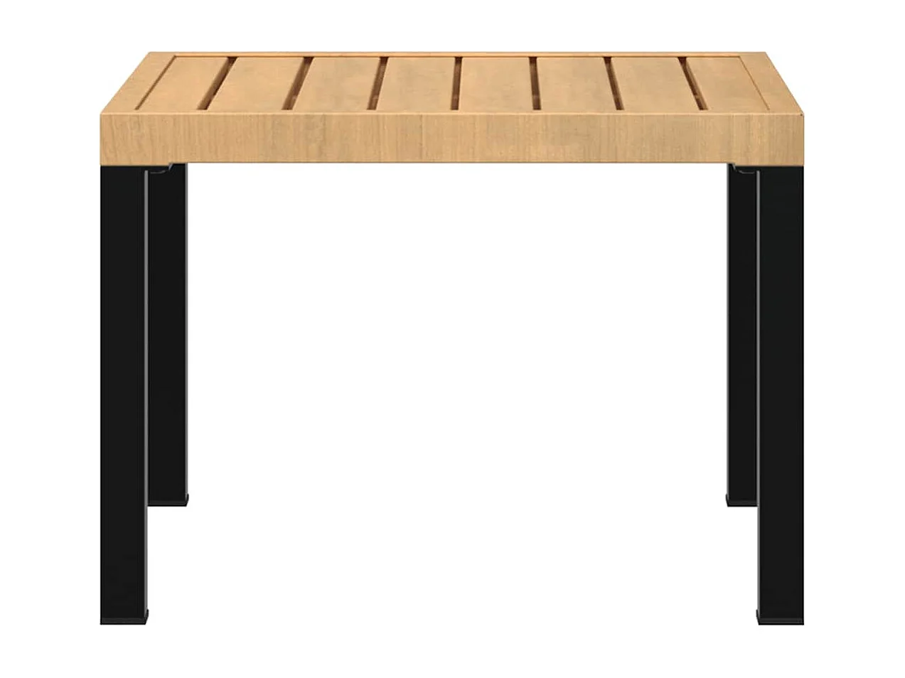 Tavolino da giardino nero 55x55x39,5 cm in acciaio verniciato a polvere