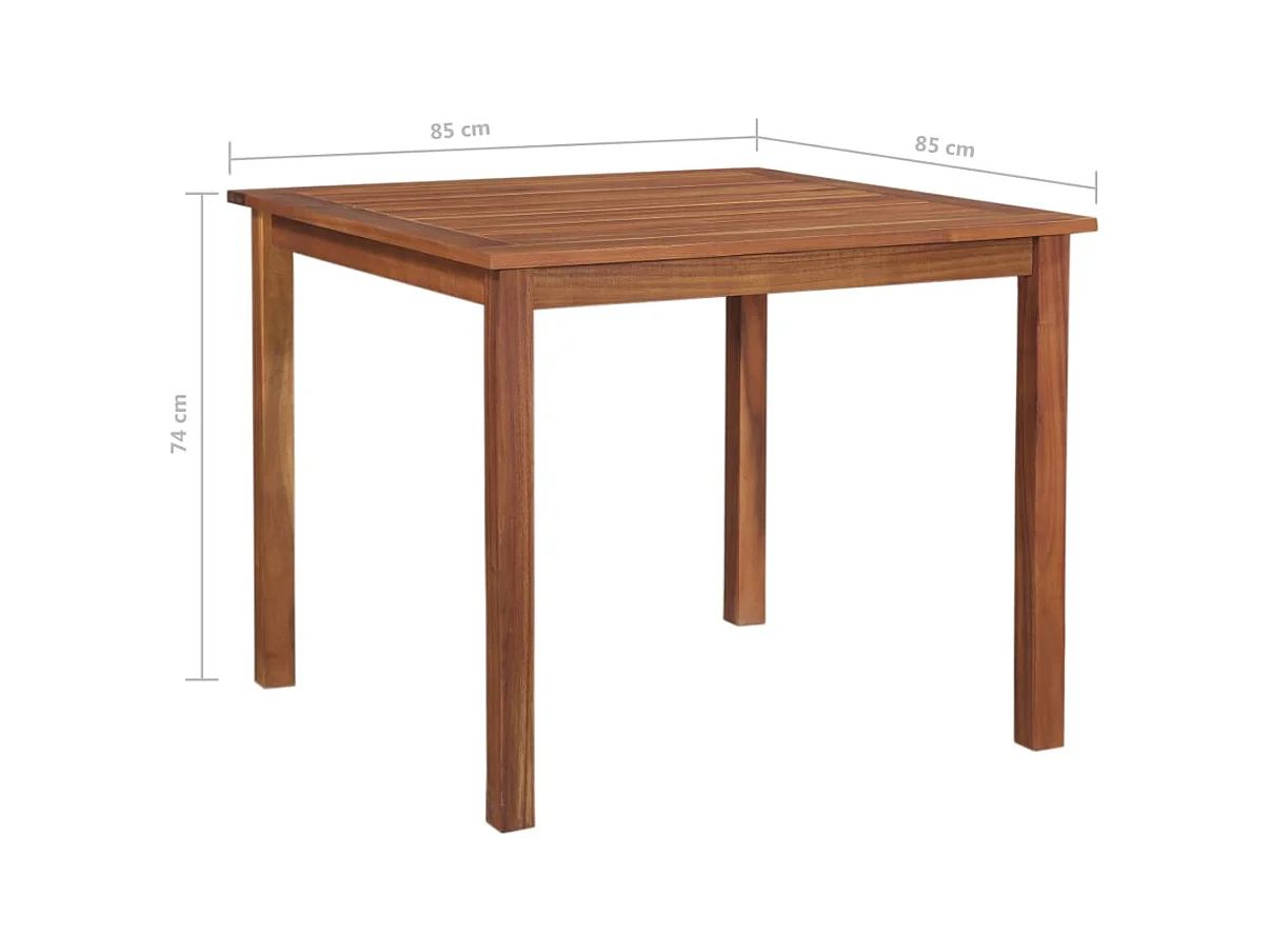 Tuintafel 85x85x74 cm Massief acaciahout