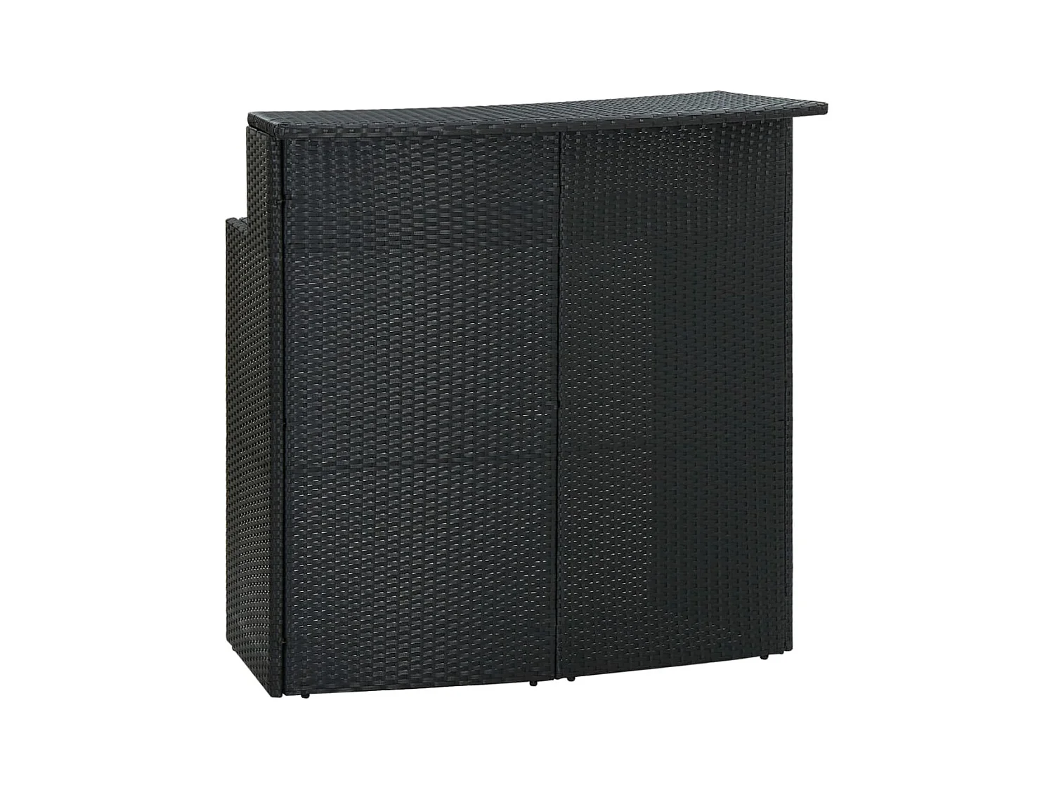 Mesa de bar de jardín negra 120x55x110 cm Mimbre de resina