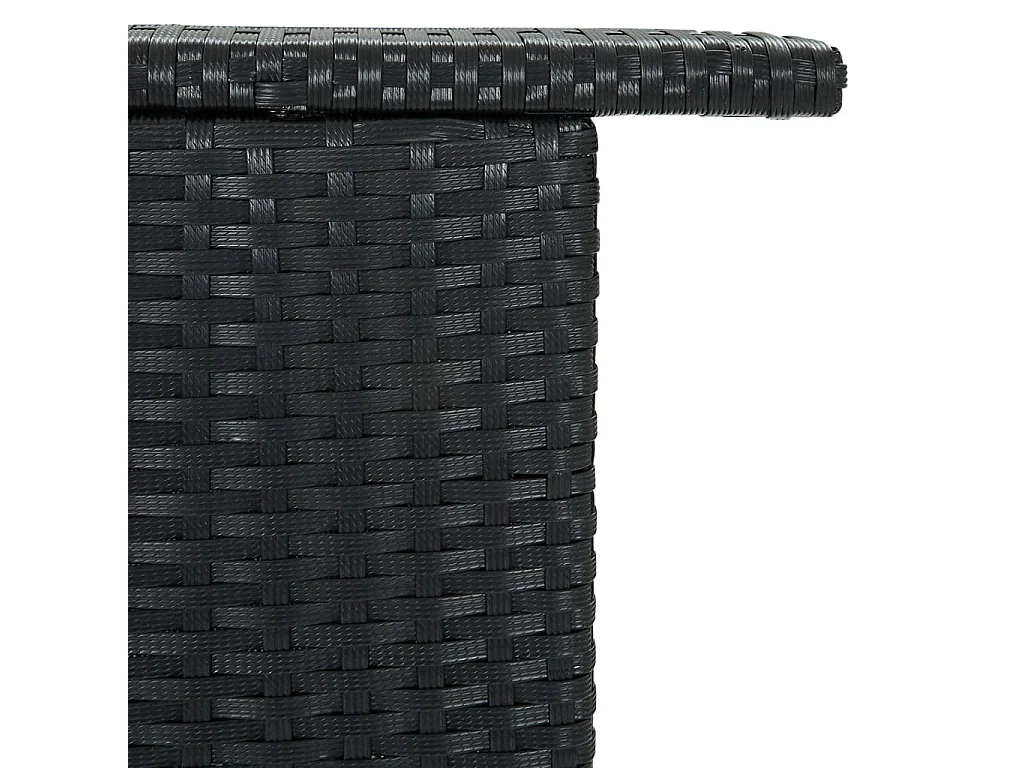 Mesa de bar de jardín negra 120x55x110 cm Mimbre de resina
