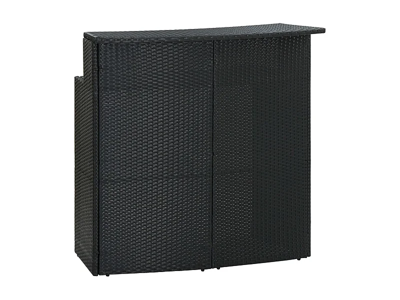 Mesa de bar de jardín negra 120x55x110 cm Mimbre de resina