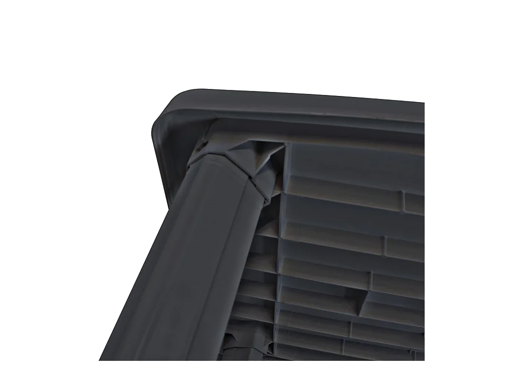 Antraciet tuintafel 101 x 68 x 72 cm Kunststof