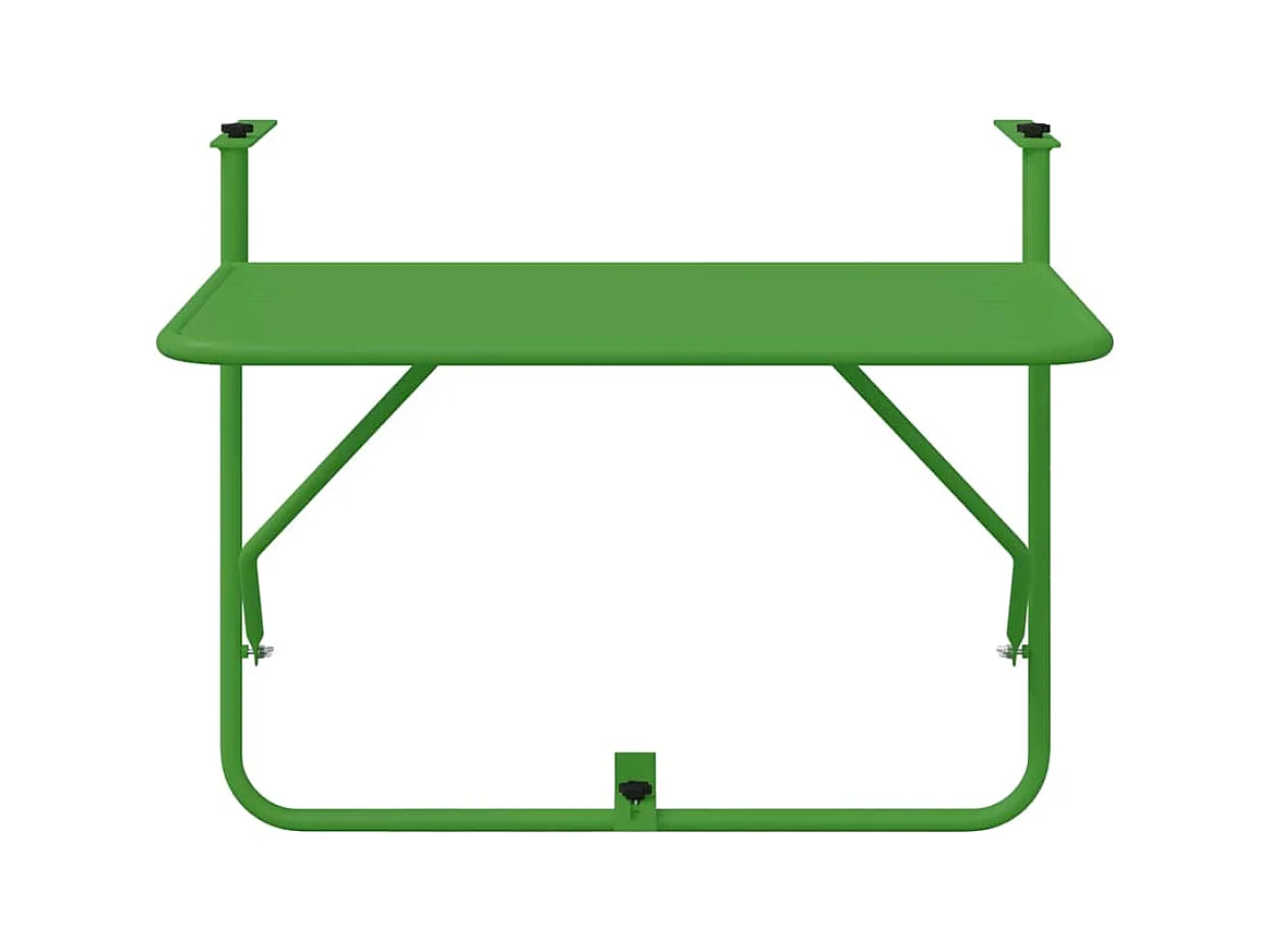 Mesa colgante para balcón verde 60 x 39 x 65 cm acero